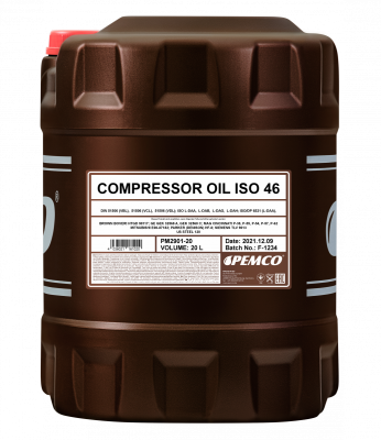 Компрессорное масло PEMCO Compressor Oil ISO 46 минеральное, 20л (PM2901-20)