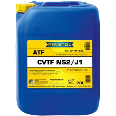 Трансмиссионное масло RAVENOL CVTF NS2/J1 Fluid 20л (4014835719323) Трансмиссионное масло RAVENOL CVTF NS2/J1 Fluid 20л (4014835719323)