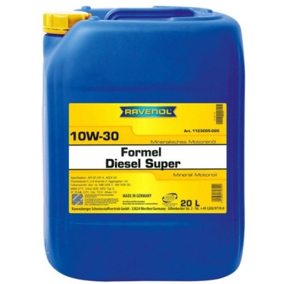 Моторное масло RAVENOL Formel Diesel Super 10W-30 20л (4014835726222) Моторное масло RAVENOL Formel Diesel Super 10W-30 20л (4014835726222)