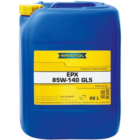 Трансмиссионное масло RAVENOL Getriebeoel EPX 85W-140 GL 5 20л (4014835738324)