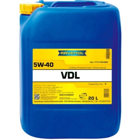 Моторное масло RAVENOL VDL 5W-40 20л (4014835723726)