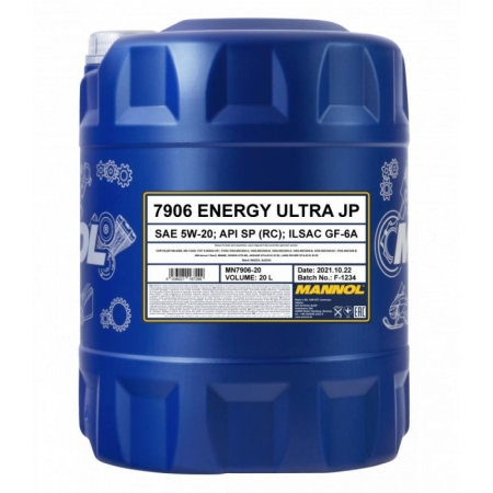Моторное масло Mannol 7906 ENERGY ULTRA JP 5W-20 20л (4003)