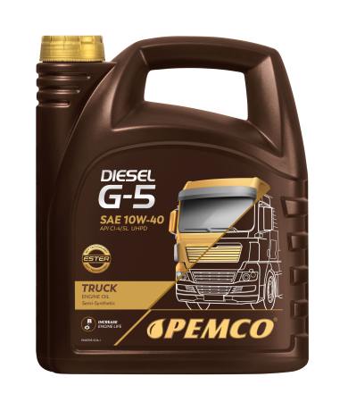 Моторное масло PEMCO DIESEL G-5 UHPD 10W-40 CI-4 Plus/CI-4/CH-4/SL HC-синтетическое, 5л (PM0705-5)