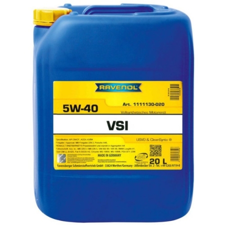 Моторное масло RAVENOL VSI 5W-40 20л (4014835723528)