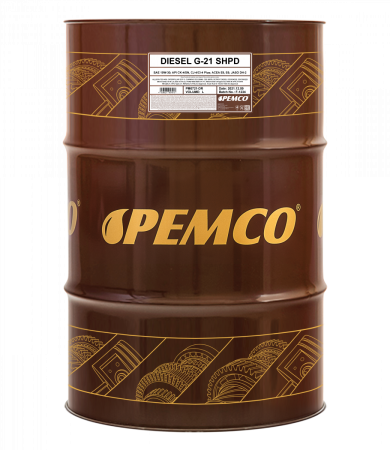 Моторное масло PEMCO DIESEL G-21 SHPD 10W-30 CJ-4/CI-4 Plus/CK-4/SN синтетическое, 208л (PM0721-DR)