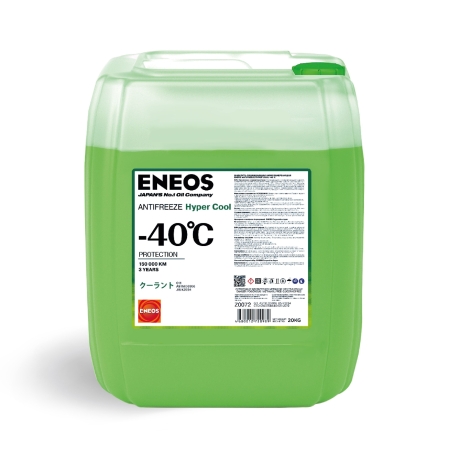 Антифриз ENEOS Antifreeze Hyper Cool -40°C green 20кг/18,5л (Z0072)