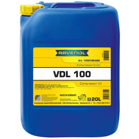Компрессорное масло RAVENOL Kompressorenoel VDL 100 20л (4014835736122)