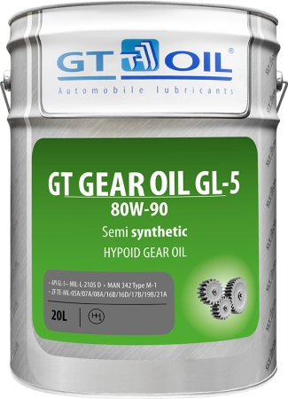 Трансмиссионное масло GT Gear Oil 80W-90 API GL-5 20л (8809059407103)