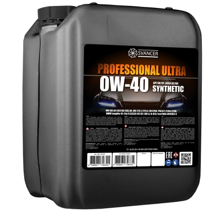 Моторное масло SVANCER Professional Ultra 0W-40 SN/CF A3/B4 20л (SVL030)